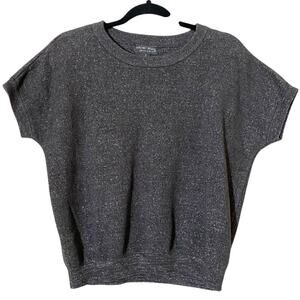 Barefoot Dreams CozyChic UltraLite Pullover Sweater Shirt Sz Small Gray Sparkle